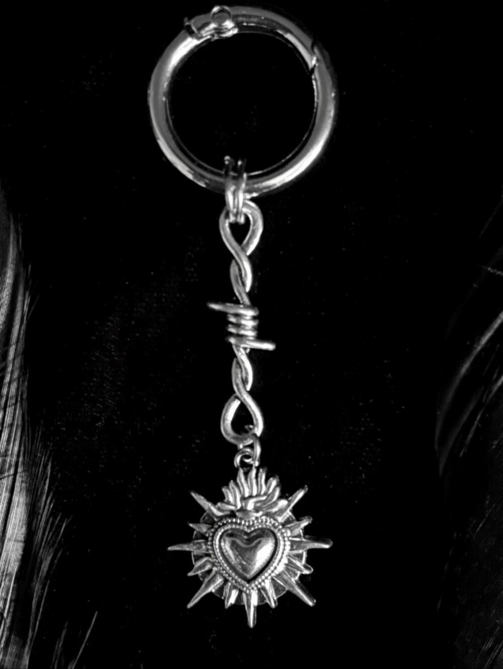 Gothic Barbwire Keychain
